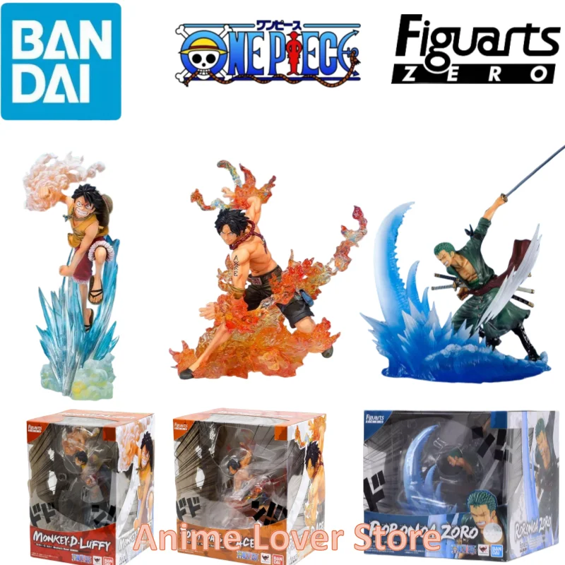 

Bandai Original Figuarts ZERO One Piece Fraternal Bond Monkey D. Luffy Portgas D Ace Zoro Anime Figures Toys for Kids Gift