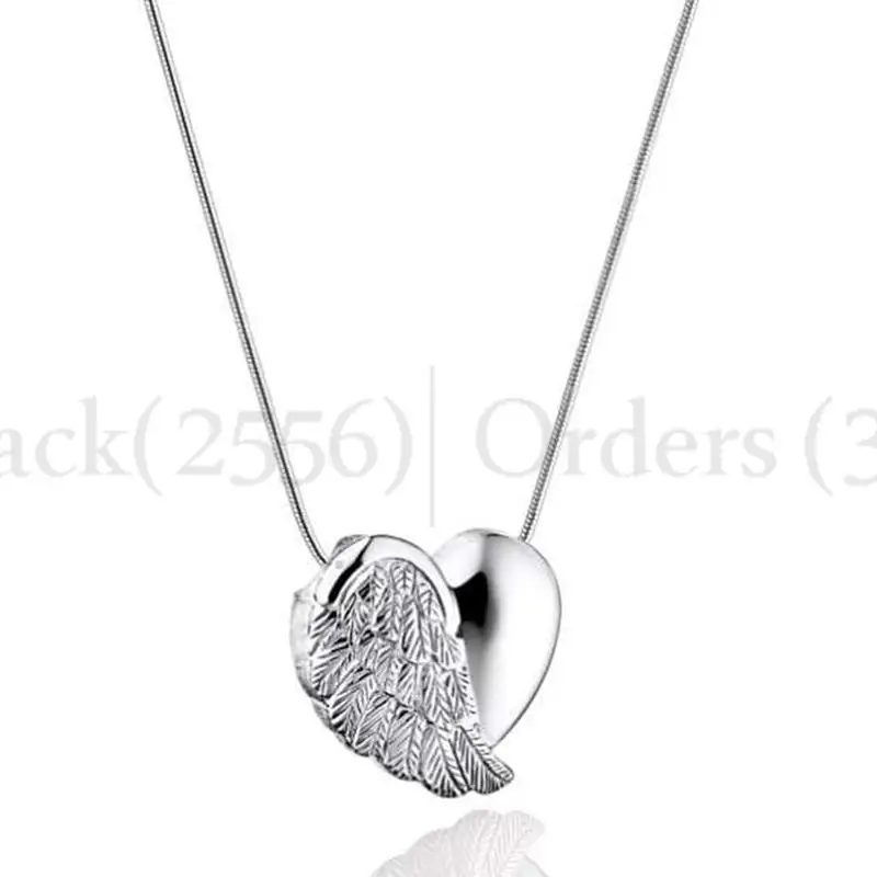 Heart Wings Urn Necklace For Women Cremation Ashes Jewelry Memorial Necklace