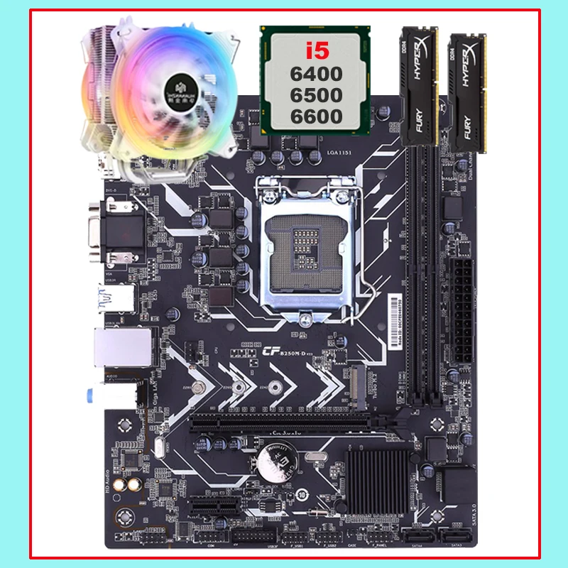B250 LGA1151 Gaming Motherboard with M.2 SSD Slot Processor Core i5