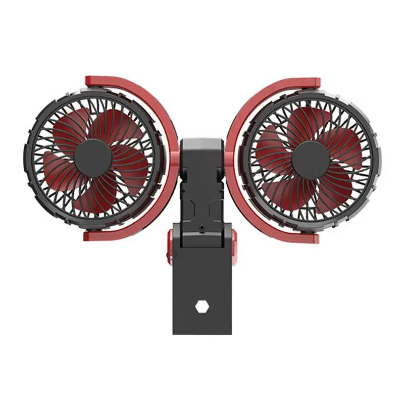 

Dual Head Car Fan SEAMETAL 3 Speed Car Seat Back Cooling Fan 360 Degree Rotation For Car Dashboard Portable Fans For Car