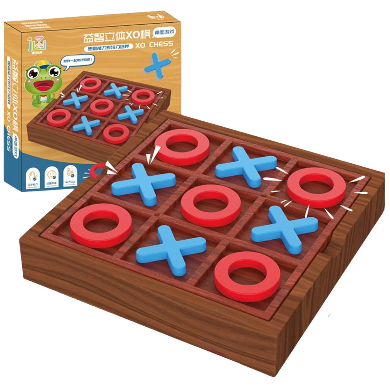 Board Game Table Games Tic-Tac Toe Big Eat Small Gobble Board Game Children Kids Christmas Birthday Gifts For Parent-Child Interactive Educational Toys