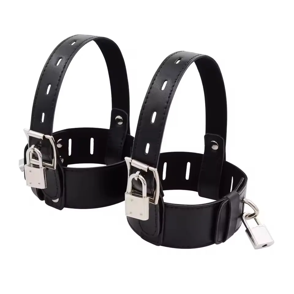 Adjustable PU Leather Ankle Belts With High Heel Shoe Straps Include Erotic Bandage Locks And Keys For Versatile Adults Toys_voghion.com