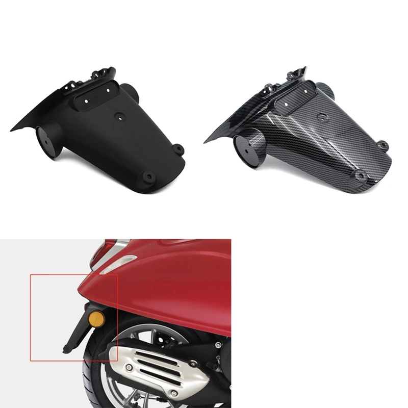 

Black Motorcycle Rear Fender Extension Cover for Vespa Sprint Primavera 150 Motorcycle Accessories