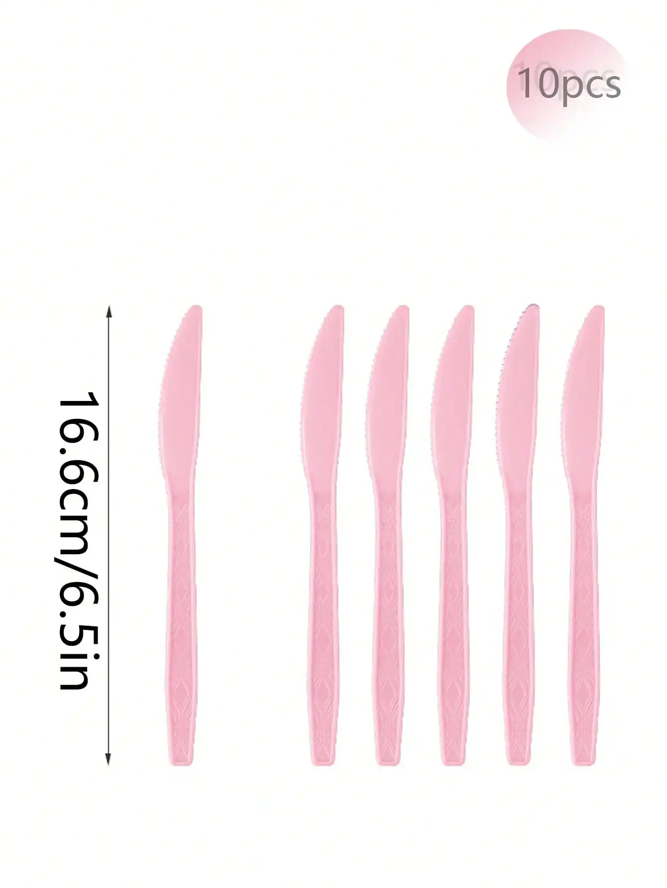 Pink Party Supplies Set - Disposable Plates Spoons Forks Knives
