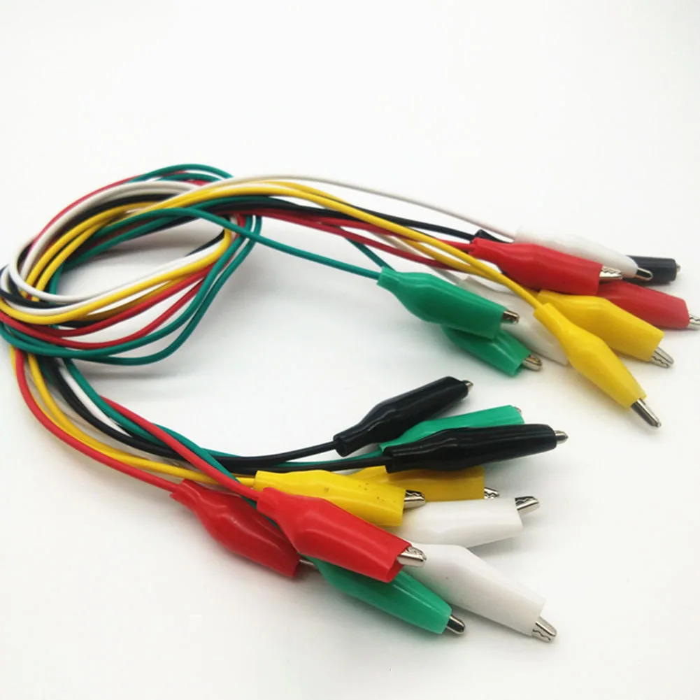Small Double-Ended Alligator Clip Cable Electrical Clip Insulated Power Terminal Test Leads Wire Blocks Clamp Connectors 48cm