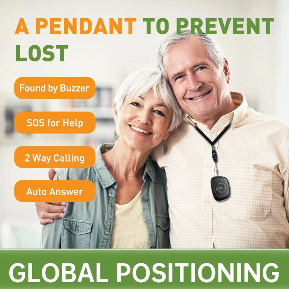 4G Anti-Loss GPS Pendant Tracker With SOS 2 Way Calling GEO Fall Alarm Fast Dial Found By Buzzer IP67 Waterprrof Tracking Device