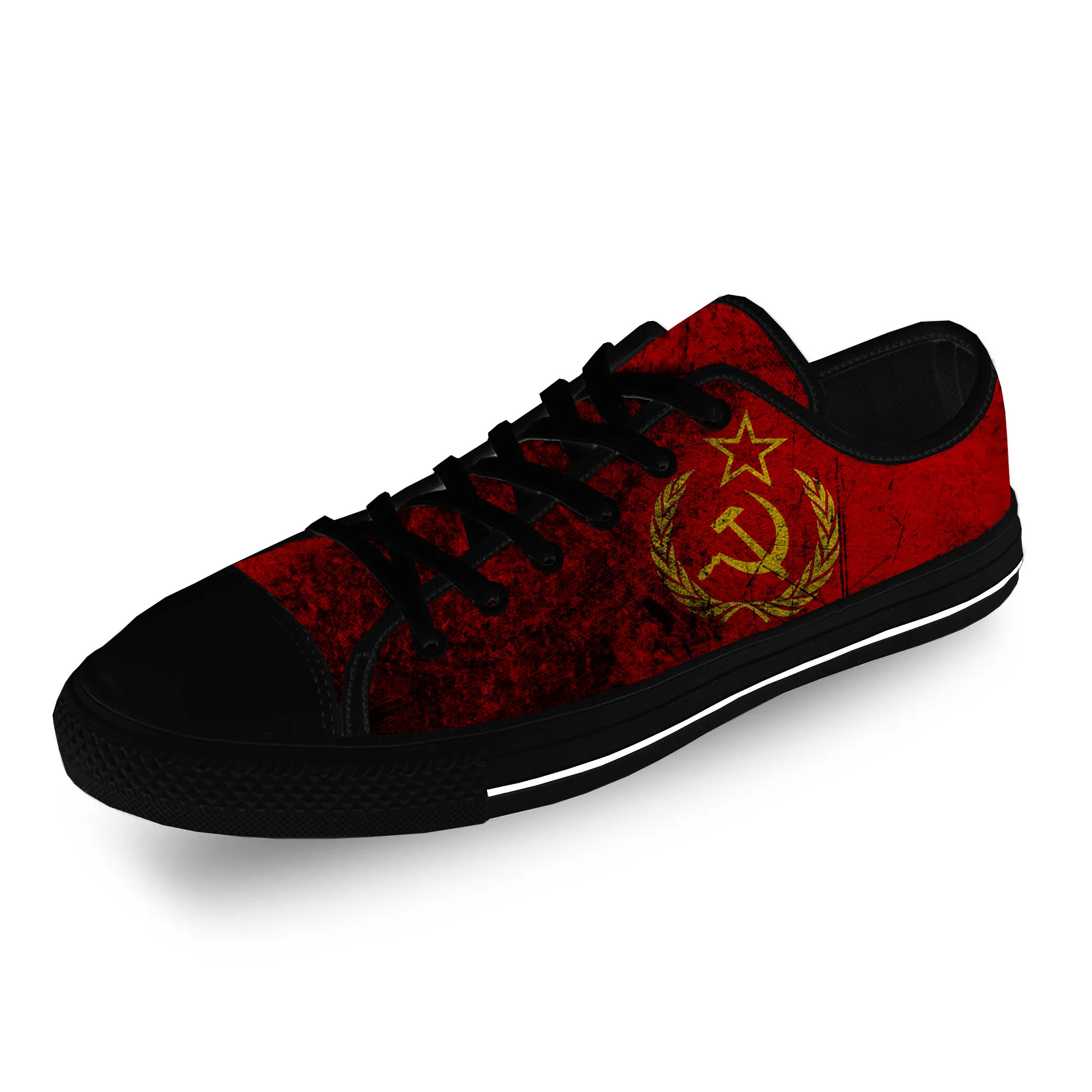 

CCCP Russian Russia USSR Soviet Union Casual Cloth 3D Print Low Top Canvas Shoes Men Women Lightweight Breathable Sneakers