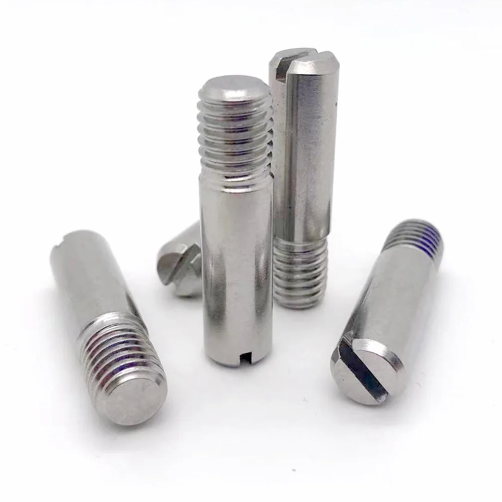 2/10Pcs M2 M2.5 M3 M4 M5 M6 M8 M10 304 Stainless Steel Slotted Head Outside Thread Solid Dowel Pin Positioning Roll Shaft GB878