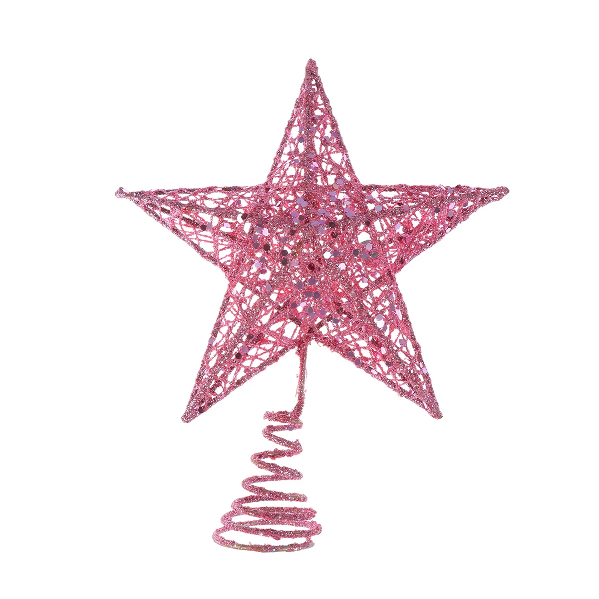 

Holiday Tree Star Ornament Christmas Star Christmas Star Topper Metal Glittered Tree Star Iron Star Topper