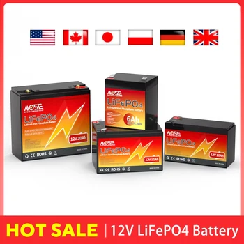 Batteria al litio 12V sistema solare Lifepo4 Pack sistema energetico domestico batteria al litio lunga durata 6Ah 10Ah 12Ah 20Ah 25Ah 30Ah