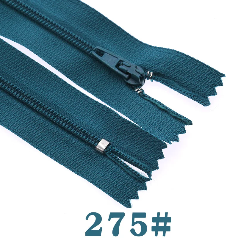 Variety Pack of Nylon Coil Zippers – 10-Piece Set, Assorted Sizes and Colors for Tailoring and Crafting
