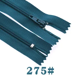 Variety Pack of Nylon Coil Zippers - 10 - Piece Set, Assorted Sizes and Colors for Tailoring and Crafting (Blue green)