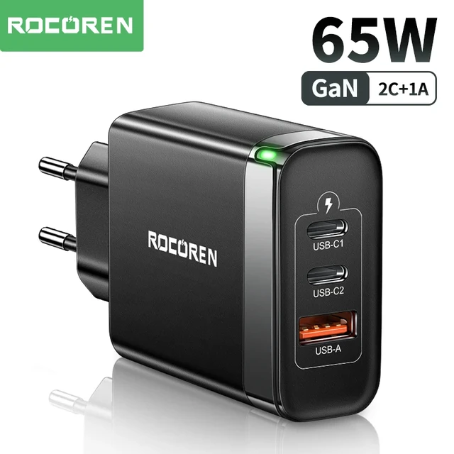 Qc4 0ugreen 65w Gan Charger - Qc4.0 Pd Usb-c For Iphone 15/14/13 & Laptops