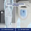 Smart Toilet with 1.28GPF Auto Flush Heated Seat，Toilet with Foot Kick Operation Night Light，One Piece Tankless Toilet 6