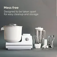 Complete bread dough mixer with dough hook, kitchen electric vertical mixer, white free shipping 2