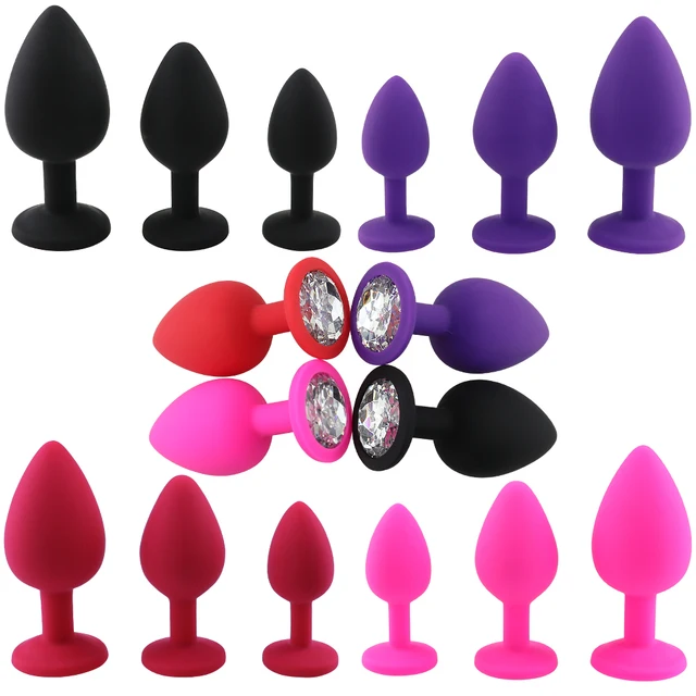 Anal Plug Butt Plug for Woman Men Soft Silicone 3 Different Size Sex Toys Bullet Vibrator Anal Unisex Gay Anal Toys for Adults 5