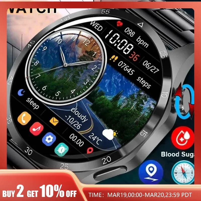 Montre Connectée De Sport AMOLED NDavid Pour Homme Originale Avec Suivi Des Appels Bluetooth 4 Go De Memoire Pour Huawei Nouveau 2024