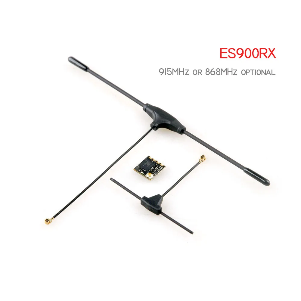 Récepteur ExpressLRS ES900RX 915 MHz avec connecteurs et antenne pour drone FPV