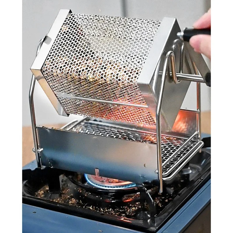 Manual Coffee Roaster Stainless Steel Drum Type Coffee Bean Roaster Machine For Grains Beans Peanuts Nuts