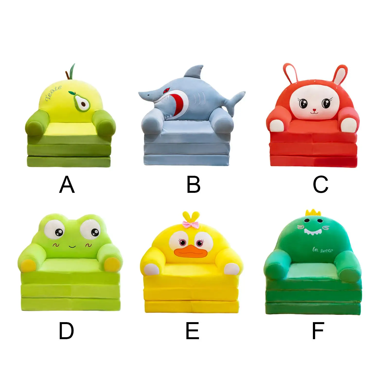 New Infant Lovely Children Chair Seat Slipcover Foldable Furniture Protector Cover Cartoon Children Sofa Seat Chair Cover