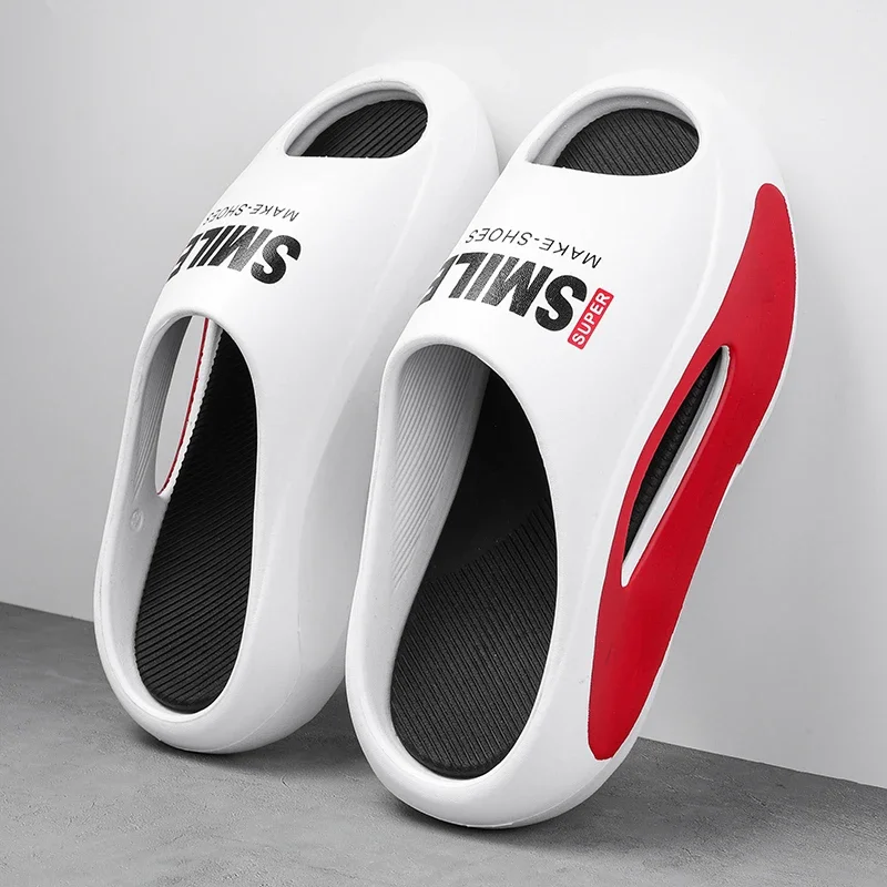 2025 Summer Women Slippers Fashion Men Platform Sneakers Beach Non-Slip EVA Slip-On Casual Shoe 5cm Thick Bottom soft slippers summer slippers
