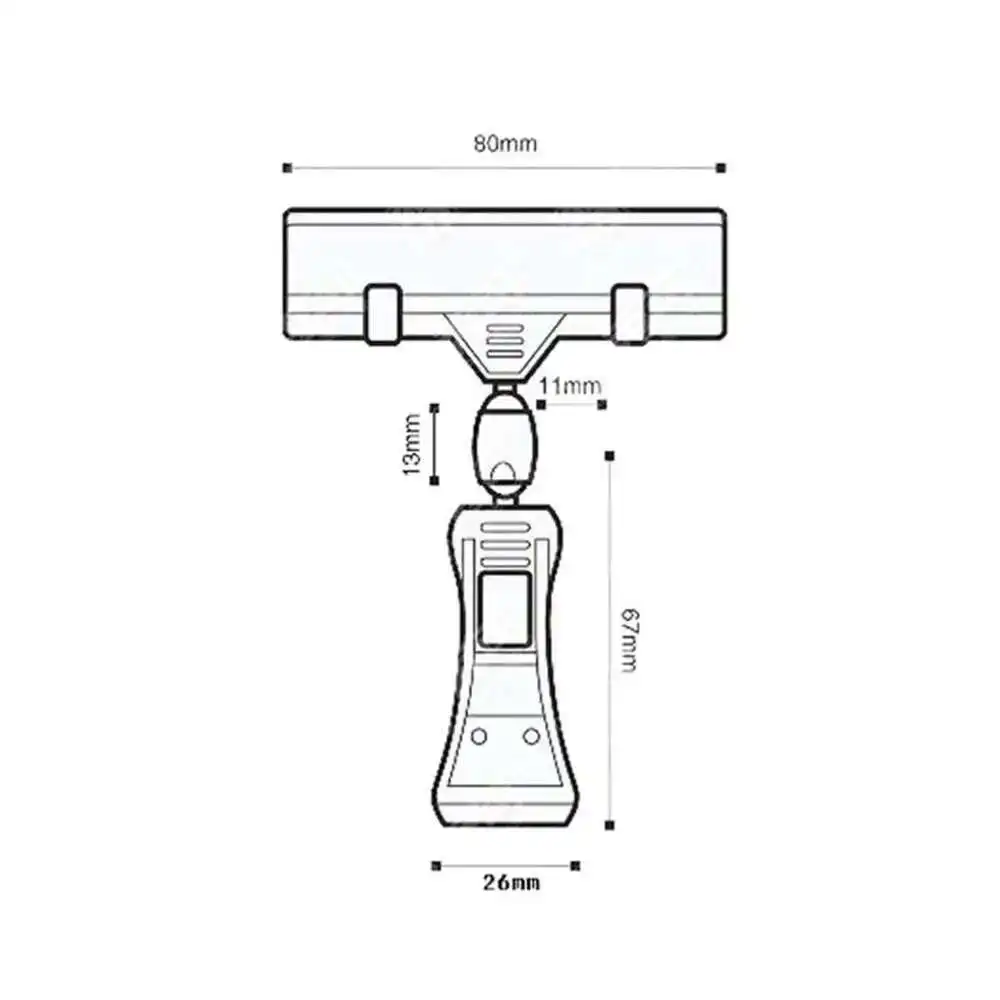 Clear Plastic Price Rotatable Pop Clip-on Style Merchandise Poster Photo Sign Display Clip Tag Holders Card Stand