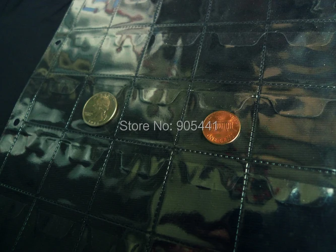 38*34mm Album Pages 30 Pockets Money Coin Note Currency Holder For Coin And Money Collection 10 Pcs