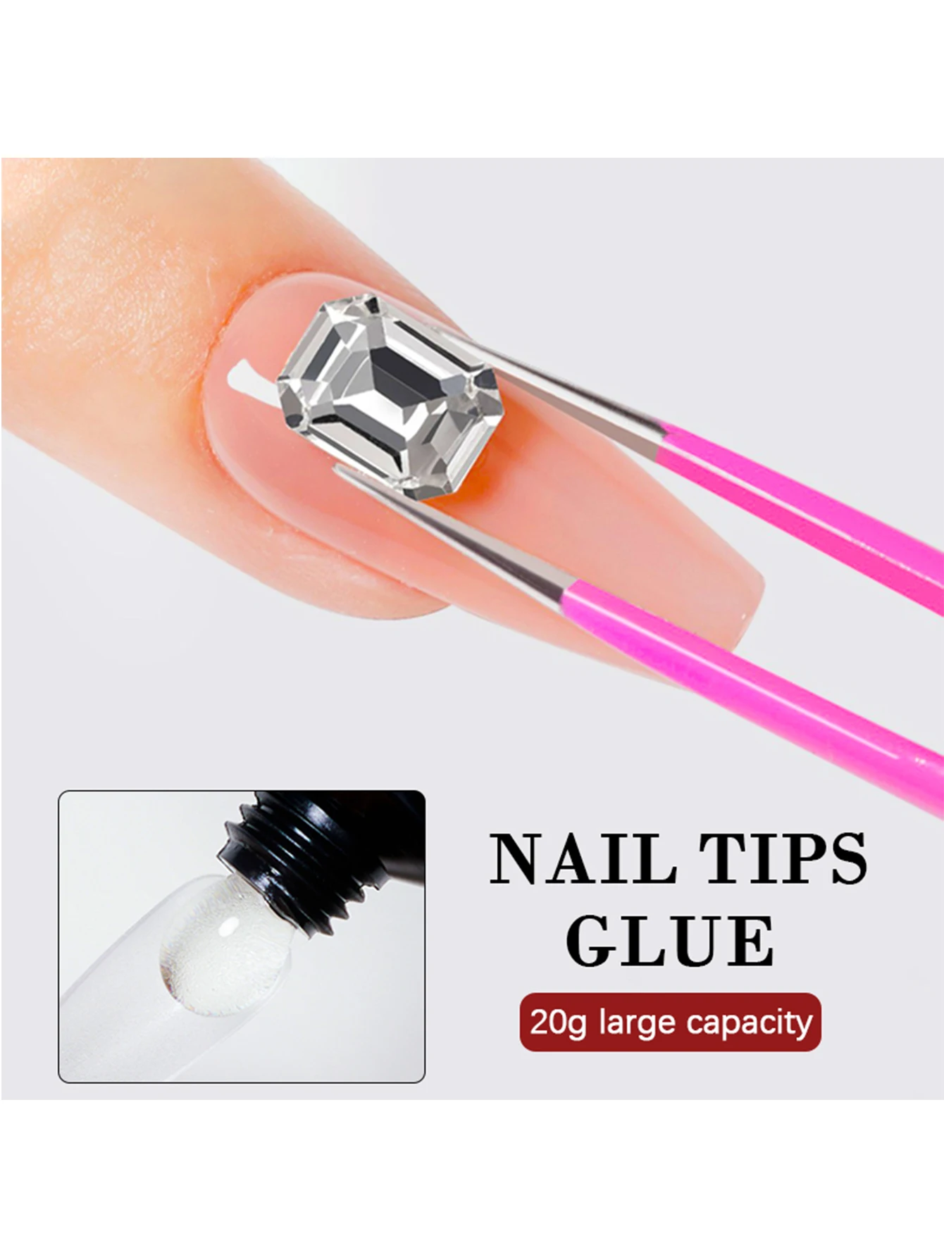 20g New Tec Nail Tips Gel Transparent Nail Gel Soak Off UV LED Art Varnish Function Extension for Salons
