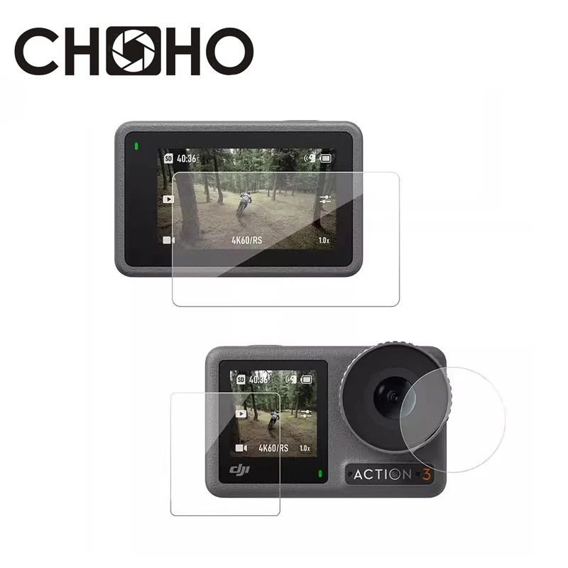 

Для DJI Osmo Action 3 4 камера аксессуары, защита экрана Ультра Прозрачный ЖК HD защита 3 шт. Набор для Dji Action3 камера