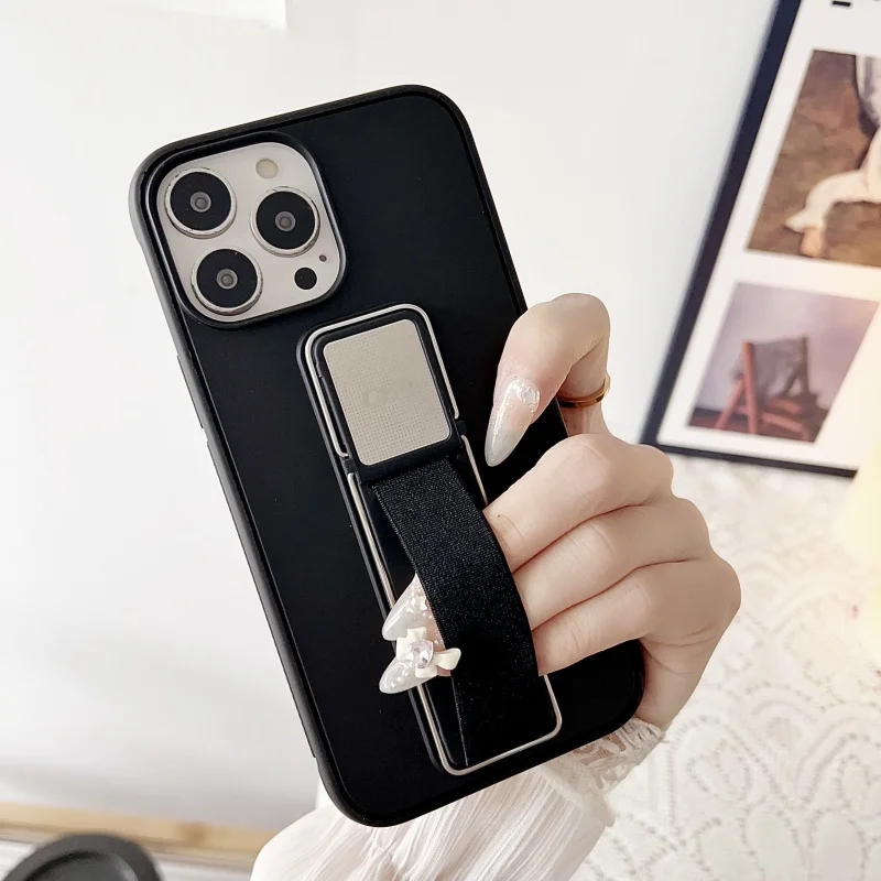 Luxuriöse Silikon-Handgelenkschlaufe-Hülle für iPhone 17, Air 16, 15, 14 Plus 13, 12, 11 Pro, XS Max, XR, Metallhalter, stoßfeste Schutzabdeckung – Detail 3