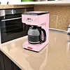 Retro 12-Cup Programmable Coffee Maker With LED Display, Automatic Shut-Off & Keep Warm, Pause-And-Serve Function, Pink 6