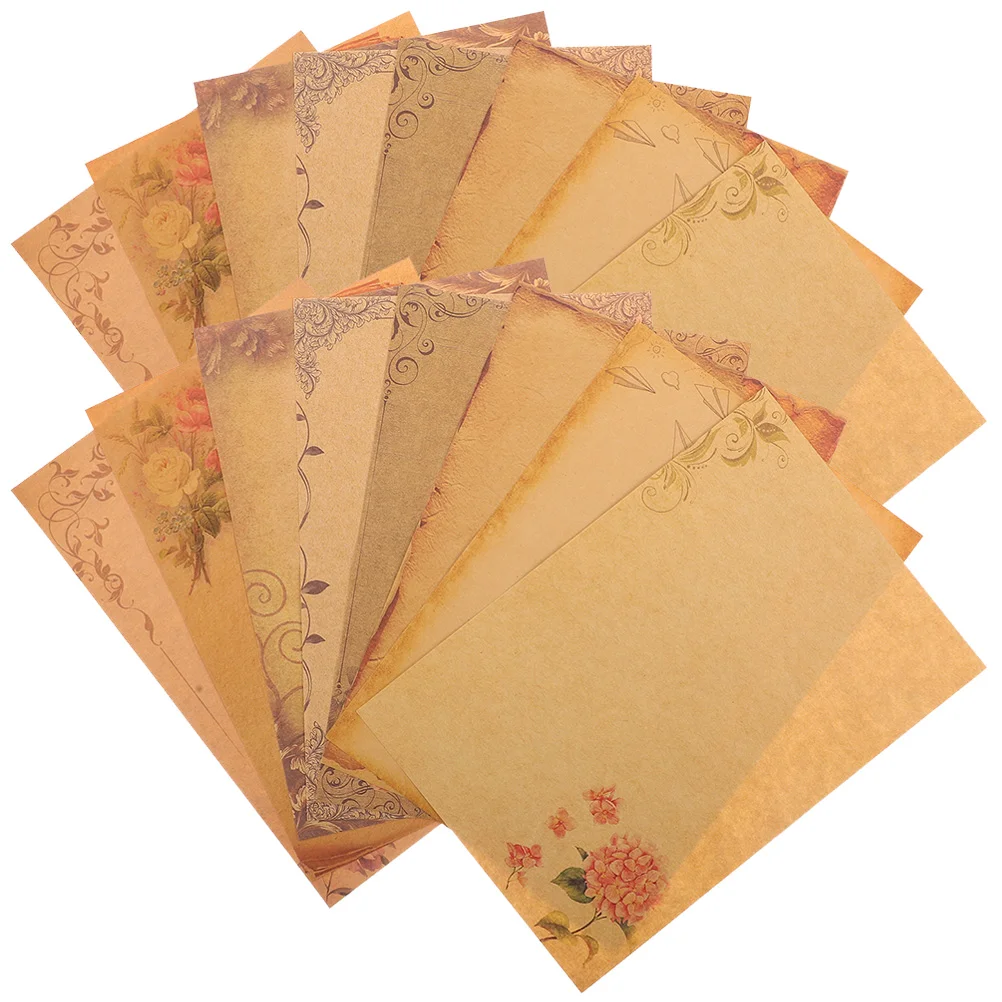 

40 Sheets Vellum Paper Letter Decor Vintage Stationary Border Design Retro Vellum Party Decorate