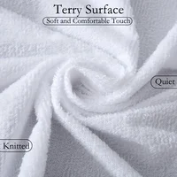 1pc Waterproof Knitted Terry Cloth Mattress Cover (No Pillowcase)-Skin-Friendly, Soft and Breathable Mattress Protector 4