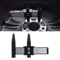 1pc Universal Wheel Rim Bolt Pattern Sliding PCD Measuring Tool Gauge Ruler 8 Holes PCD Ruler Lugs Hub Pitch Measurement Tool 1