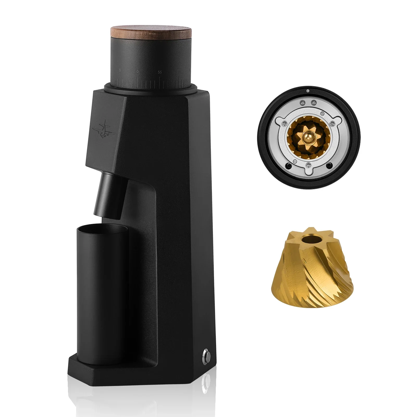 NEW MHW-3BOMBER Sniper Electric Coffee Grinder Conical Titanium 48mm Burr 90 Grids Setting Drip Coffee Tools Espresso Grinder