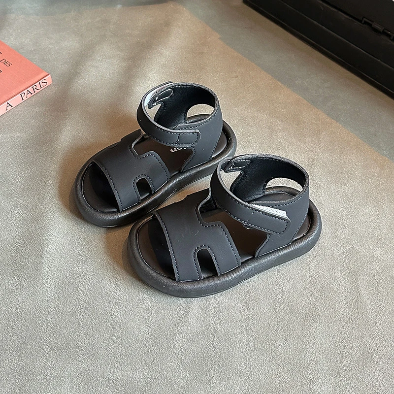 Children Leather Sport Sandals Toddler Boys Slippers Beach Shoes Kids Infant Open Toe Casual Sport Shoes 3-6Y Sandalias Summer