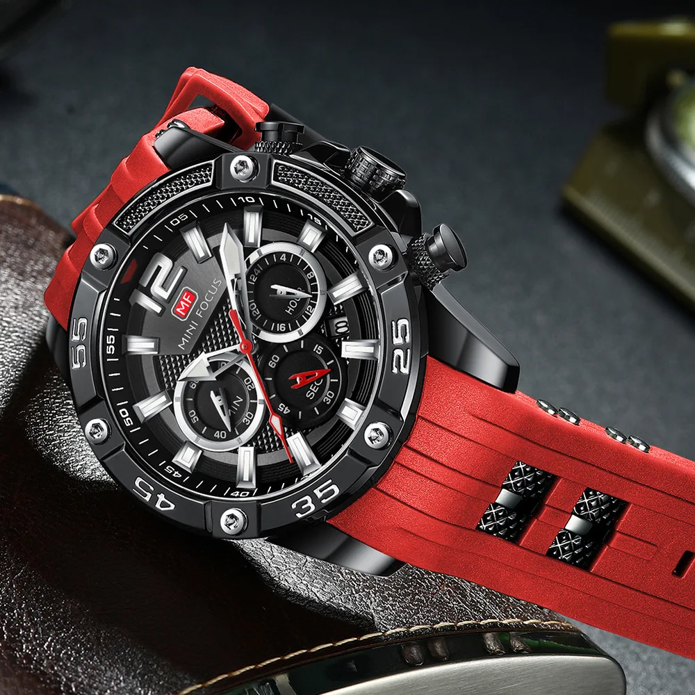 Luxury Top Brand Watch For Men Chronograph Sport Watches Casual Waterproof Quartz Wristwatch Multifunctional Luminous Male Clock