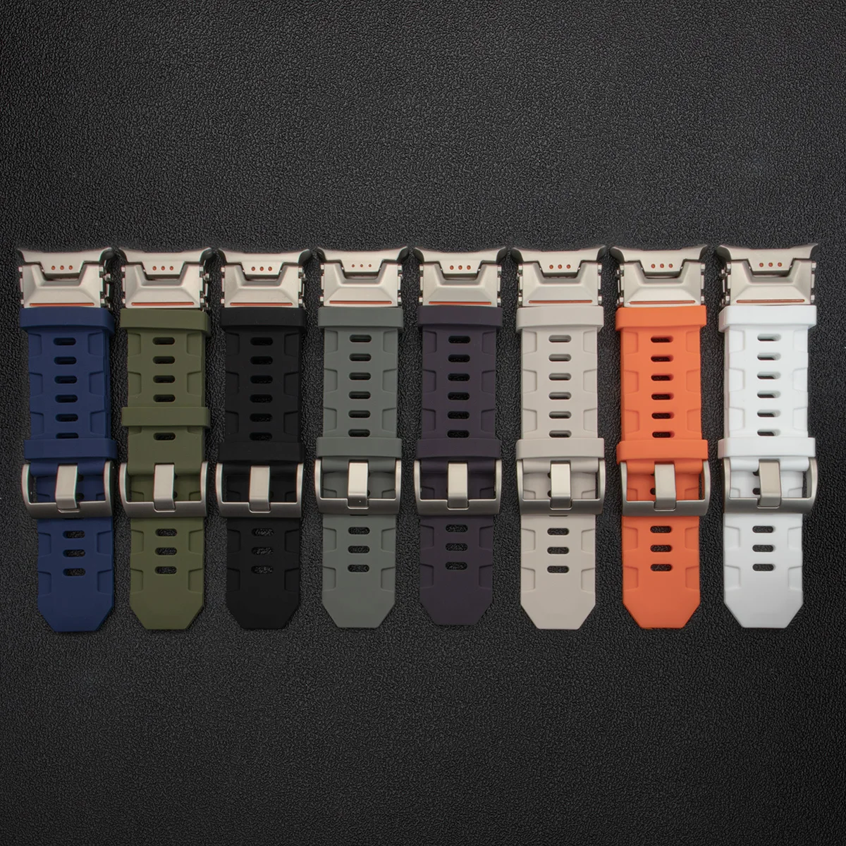 Luxury Men's Sport Silicone Band with Curved End Design