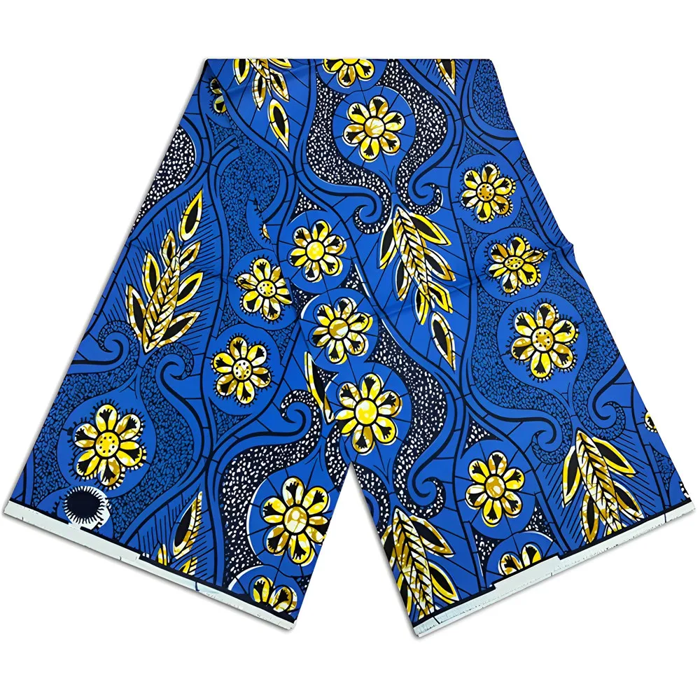 

Original Super Fabric Ankara Fabric 100% Cotton African Wax Fabric Block Prints Batik Dutch Fabric 6yards For Sewing VL-80