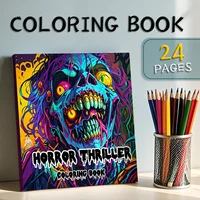 Chilling Horror Coloring Book for Adults Thrilling Themed Illustrations for Creative Relaxation Unique Art Therapy Coloring 1