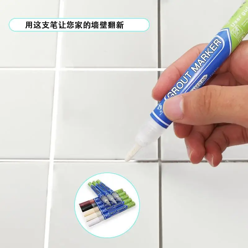 Marker Pen Tile Grout Marker Tile Repair Pen Waterproof Tile Marker Grout Pen Wall Seam Pen For Tiles Floor Bathroom