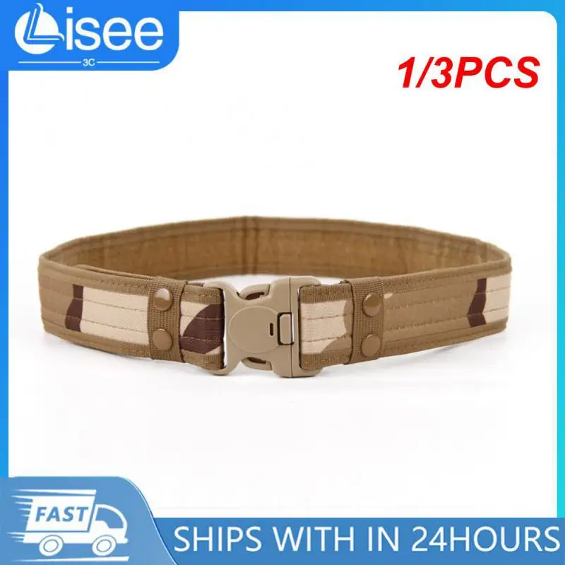 

1/3PCS Quick Release Military Tactical Belt Army Style Combat Belts Fashion Men Camouflage Canvas Waistband Outdoor Hunting
