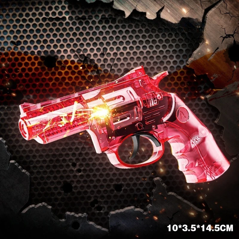 Lichtgevend transparant revolver speelgoedpistool met lichteffect_voghion.com