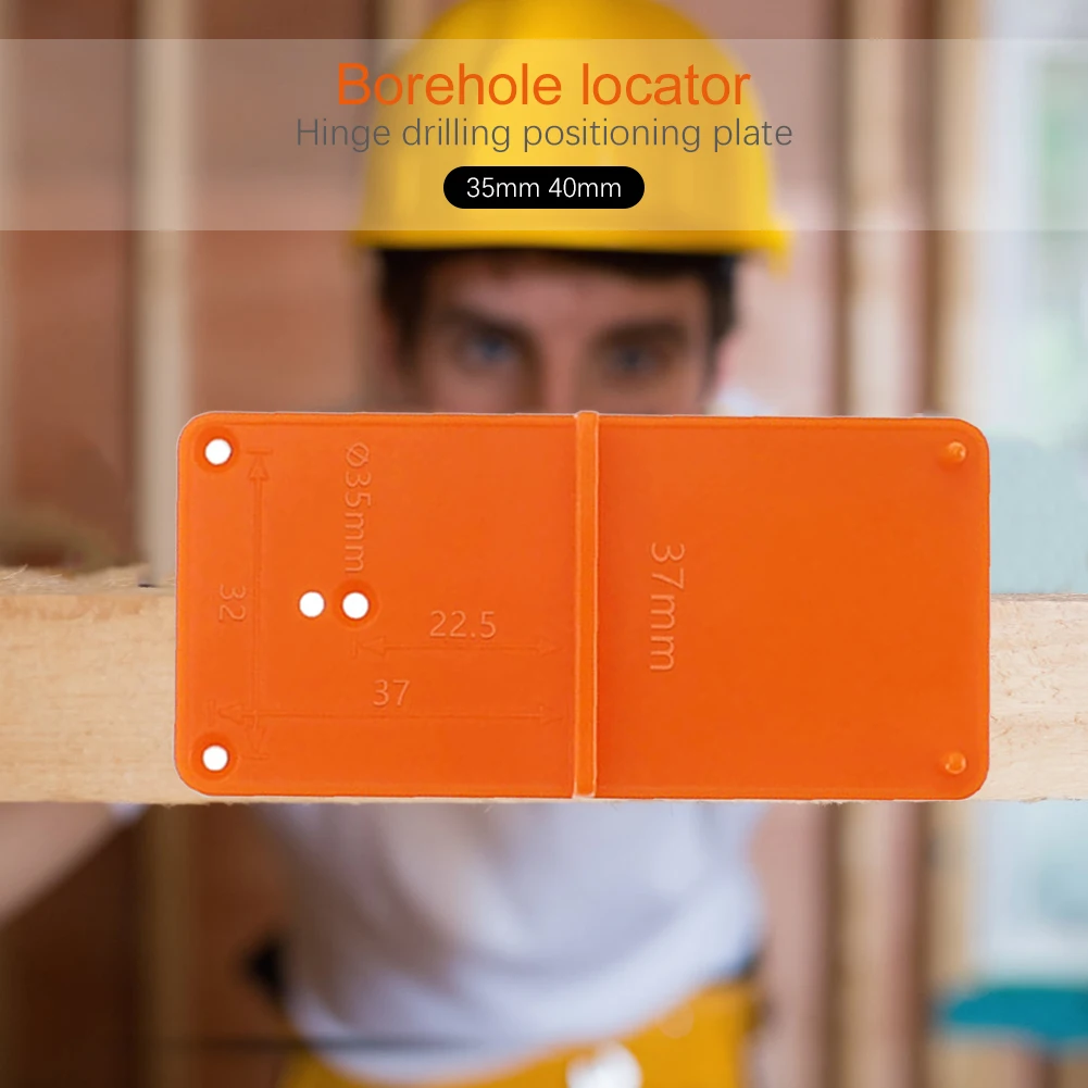 35mm 40mm Cabinet Door Punching Positioning Template Positioning Mark Template Door Cabinet Hinge Hole Locator Woodworking Tool