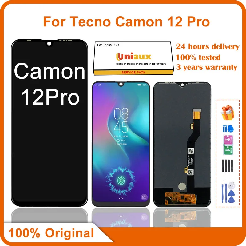 

6.35" OLED Support Fingerprint For Tecno Camon 12 Pro CC9 LCD Display Touch Screen Digitizer Assembly Repair Replacement Parts