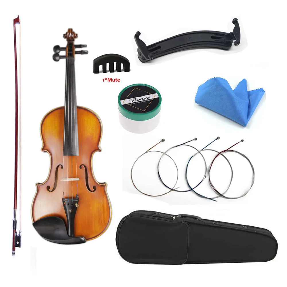 Tongling brand natural flame maple violin master handmade antique professional matte violin 4/4