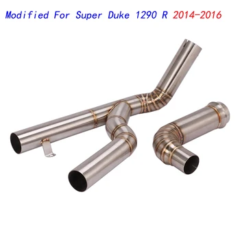 Slip On Motorcycle Mid Connect Tube Middle Link Pipe Stainless Steel Exhaust System Modified For Super Duke 1290 R 2014-2016