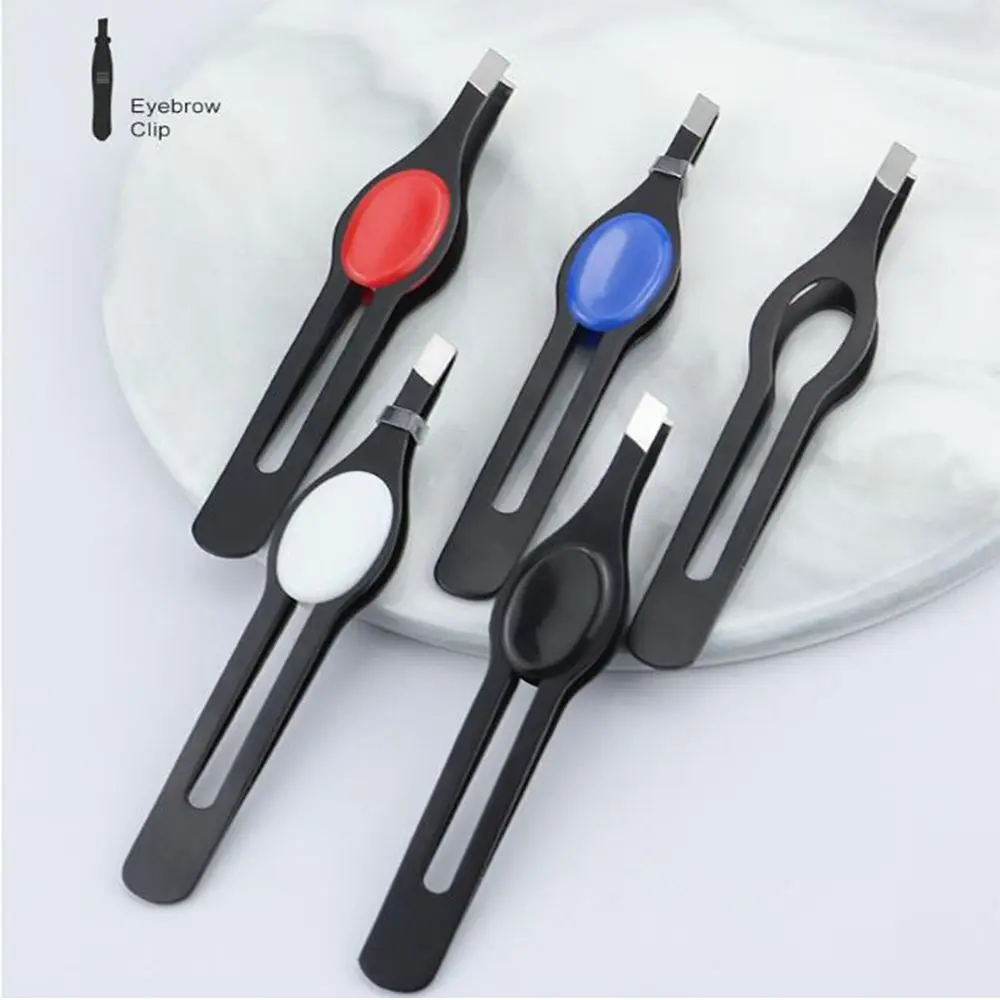 New Fine Hair Beauty Slanted Eyebrow Tweezer Eye Brow Clip Hairs Puller