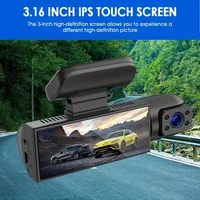 2 Lens Dash Camera WIth 32GB Memory Card 1080P for Car Touch Screen Video Recorder Rearview Mirror Dash Cam Front & Inner Camera - Image 4