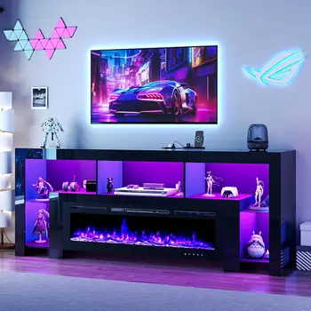 Fireplace LED TV Stand Console 1